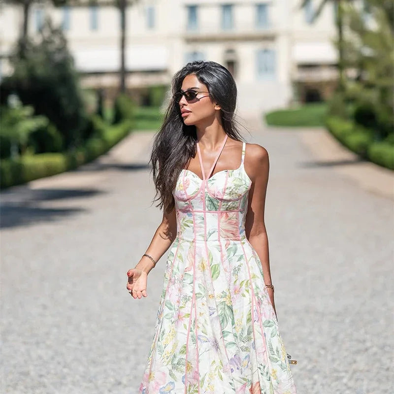 Isabelle Floral Halter Maxi