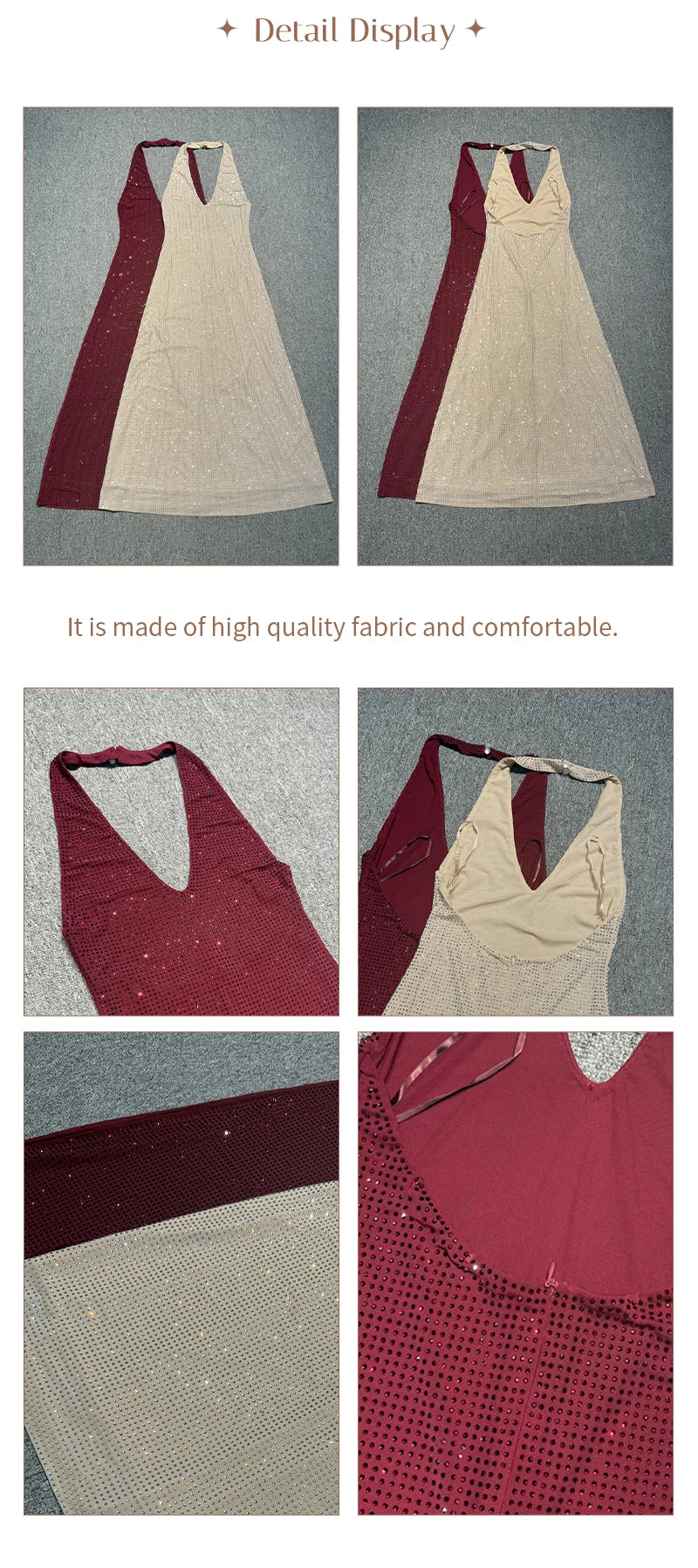 Vivace Sequin Halter Gown