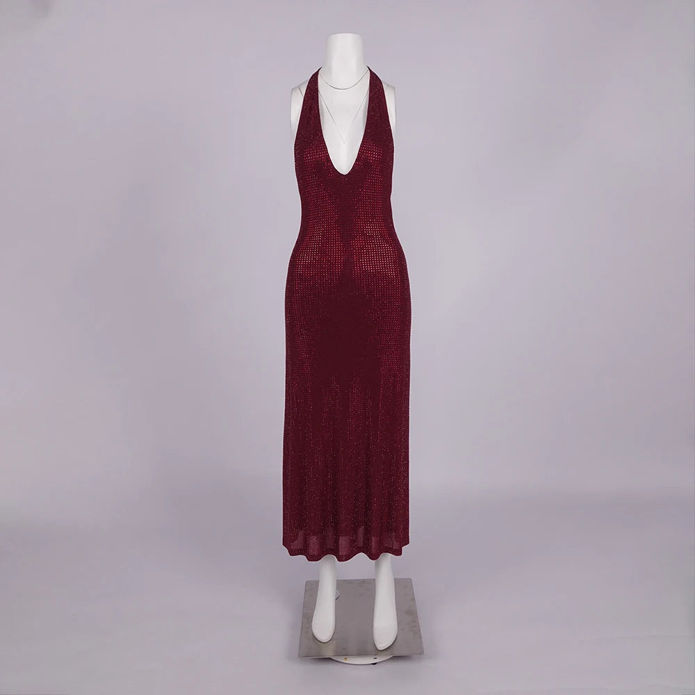 Vivace Sequin Halter Gown