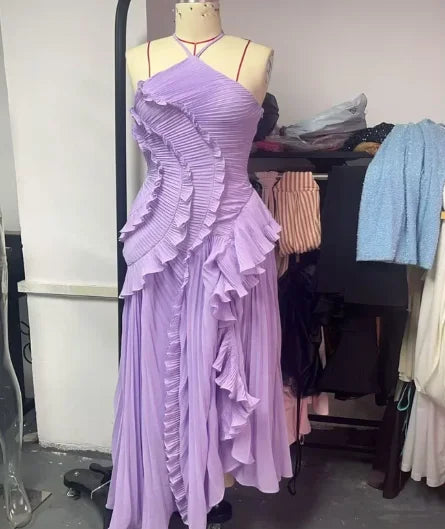 Lotus Halter Maxi Dress
