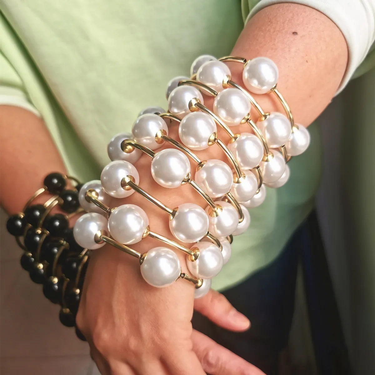 Pearl Bead Stack Bracelet