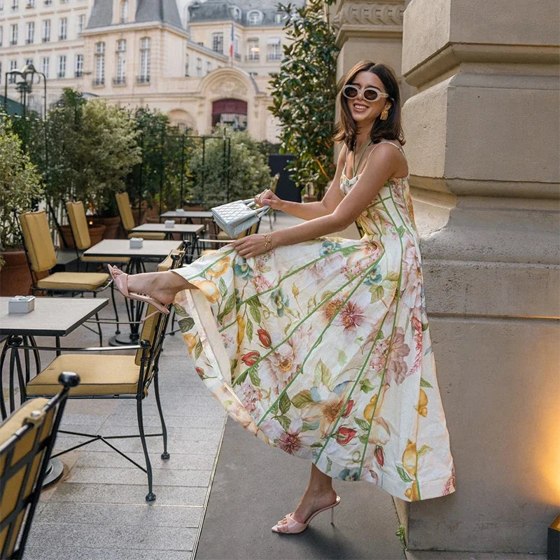 Isabelle Floral Halter Maxi