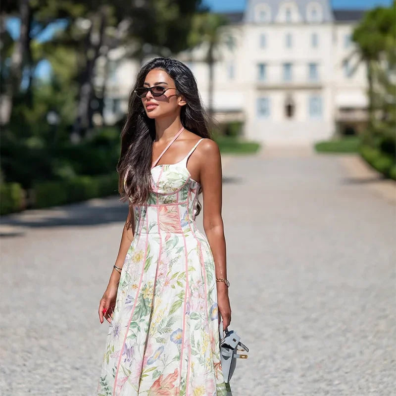 Isabelle Floral Halter Maxi