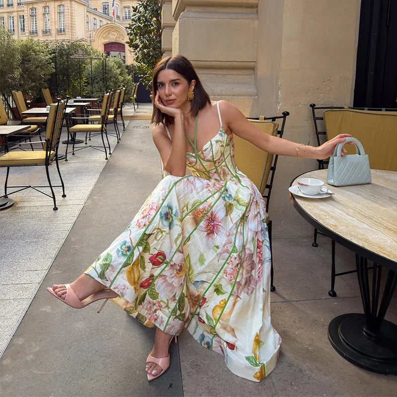 Isabelle Floral Halter Maxi