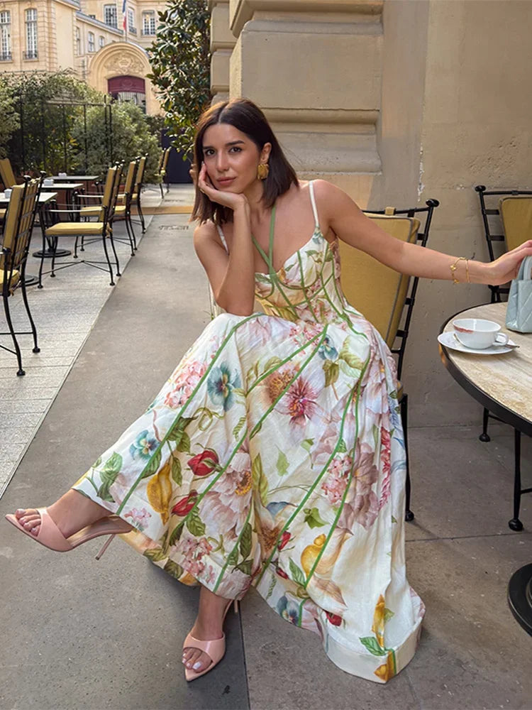 Isabelle Floral Halter Maxi
