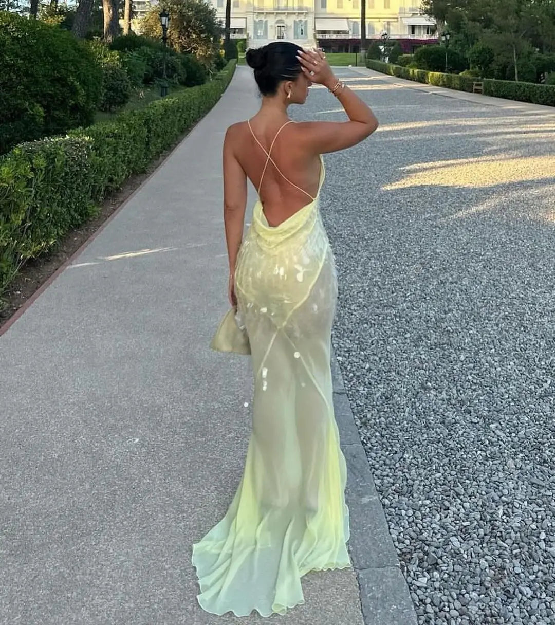 Aria Beaded Fishtail Gown