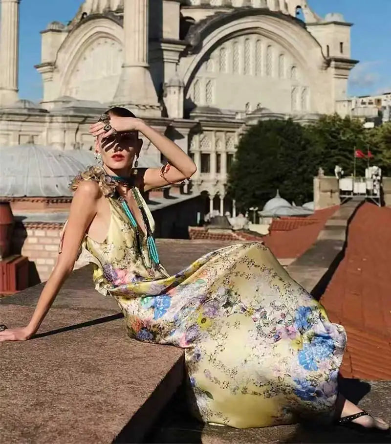 Fleur Sling Floral Maxi