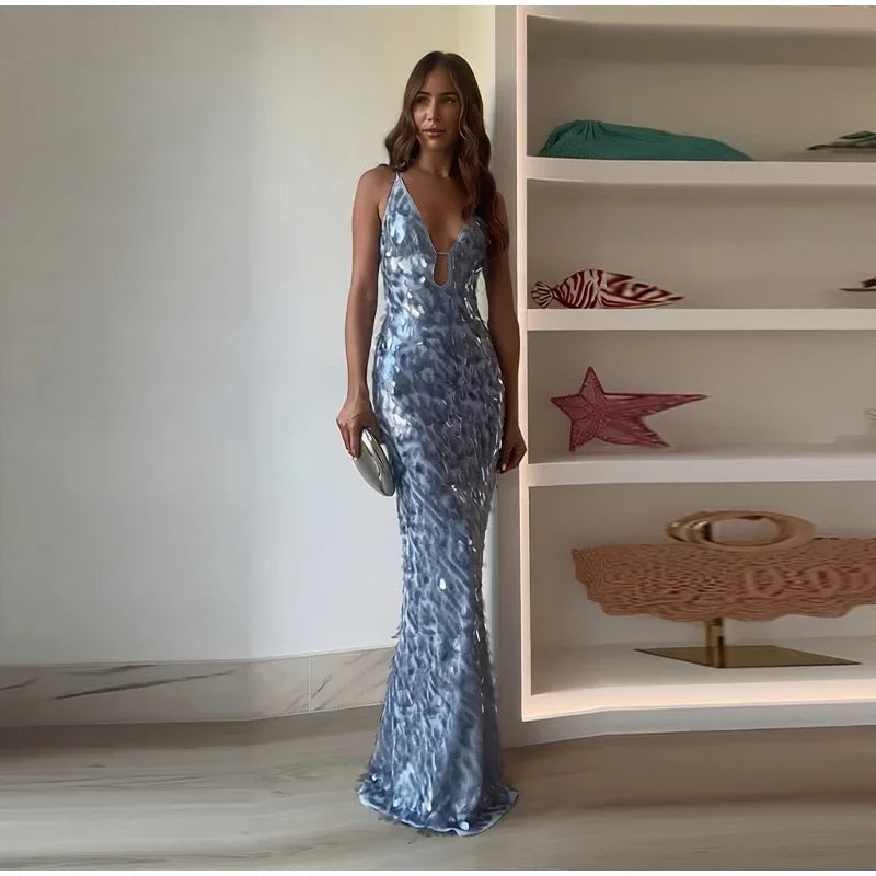 Glimmer Sequin Party Gown