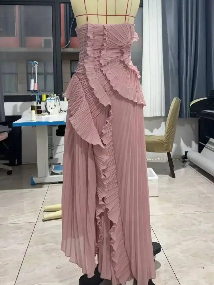 Isadora Lace-Up Evening Gown