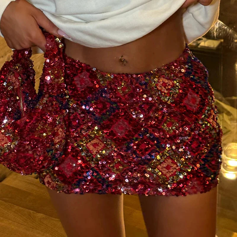Prism Glitter Mini Skirt
