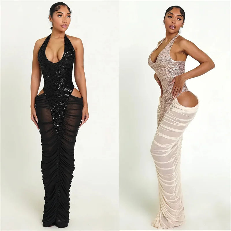 Glitter Sheer Mesh Bodycon
