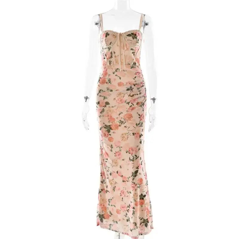 Flora Backless Floral Maxi