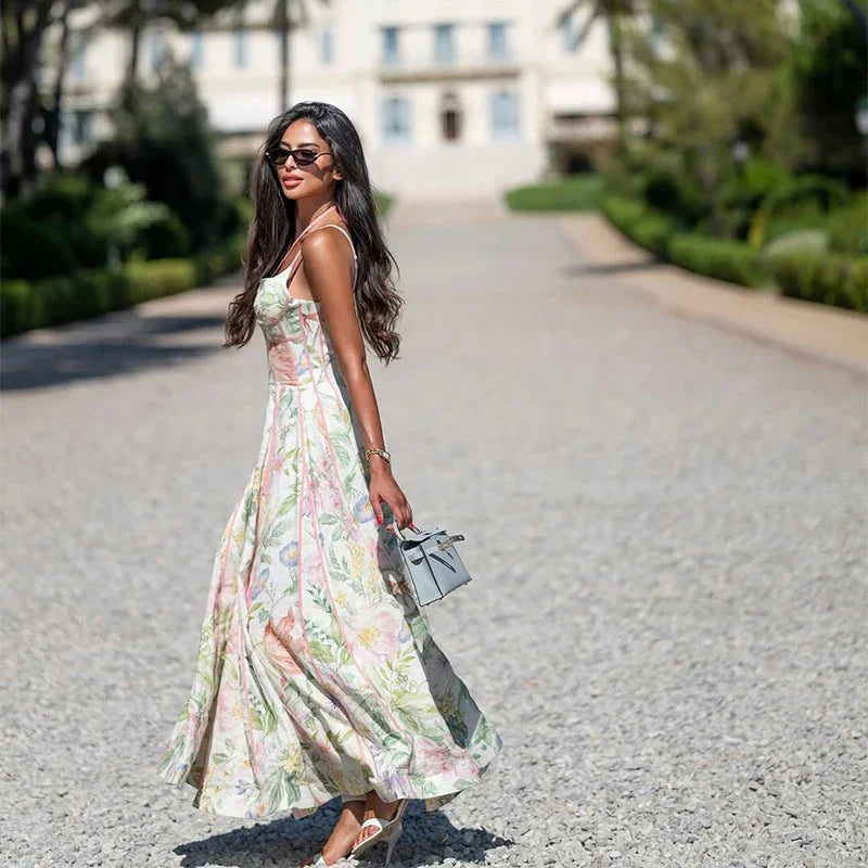 Isabelle Floral Halter Maxi