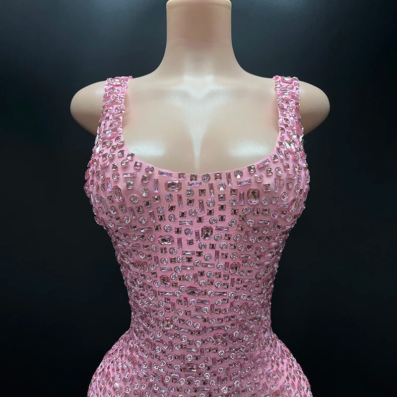 Aurora Rhinestone Sheer Gown