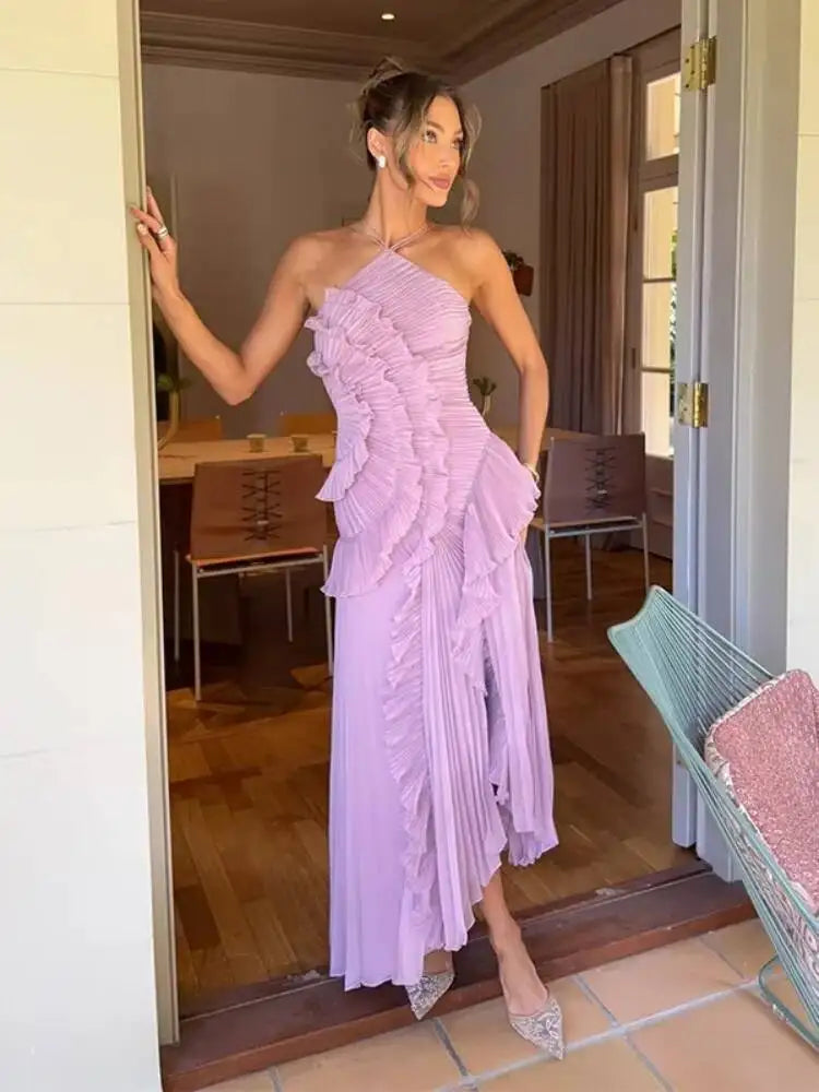 Isadora Lace-Up Evening Gown