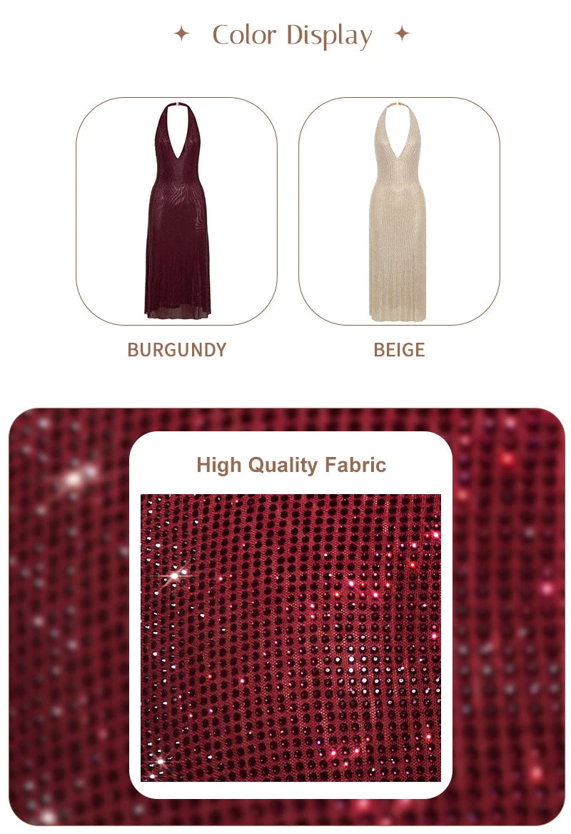 Vivace Sequin Halter Gown