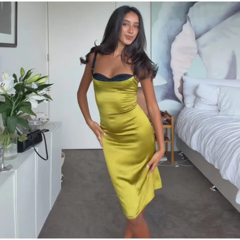 Ariel Satin Slip Midi