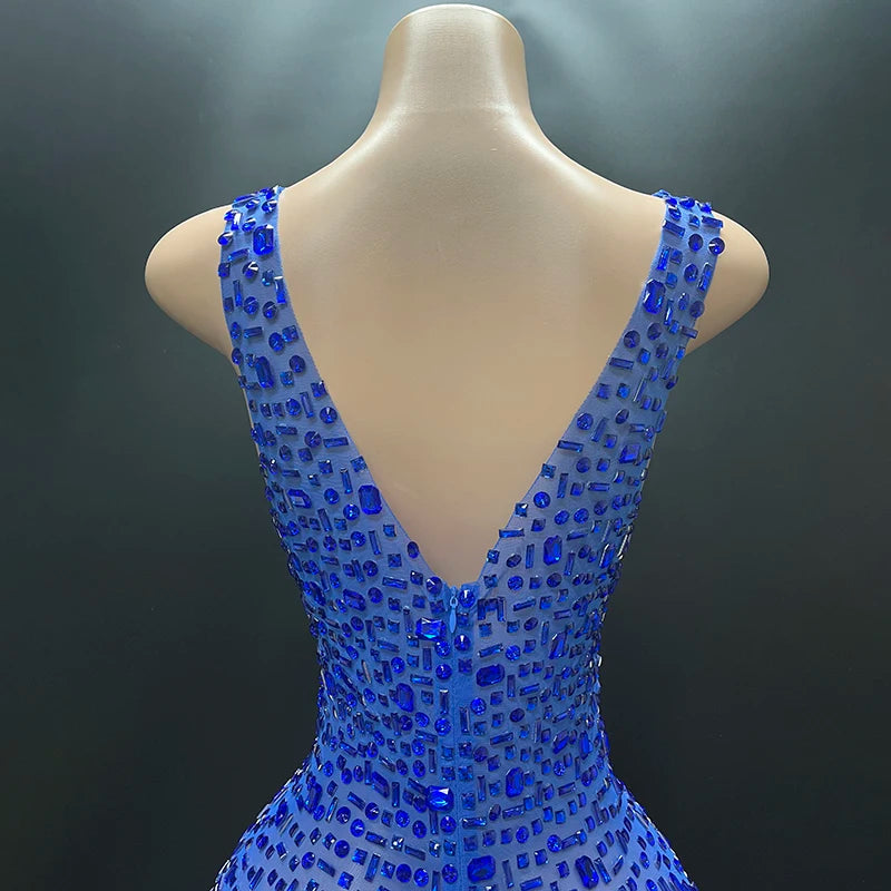 Aurora Rhinestone Sheer Gown