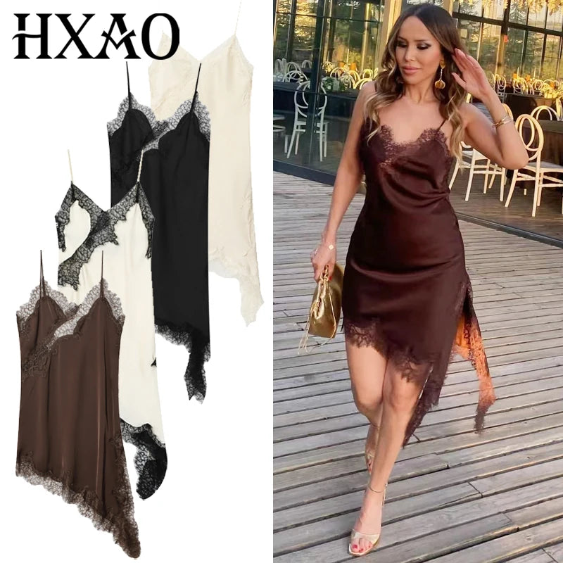 Hana Lace Asymmetric Mini