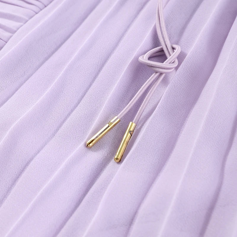 Luxe Pleated Halter Gown