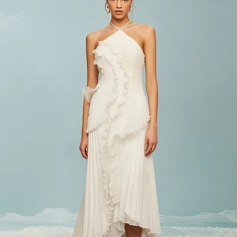 Lotus Halter Maxi Dress