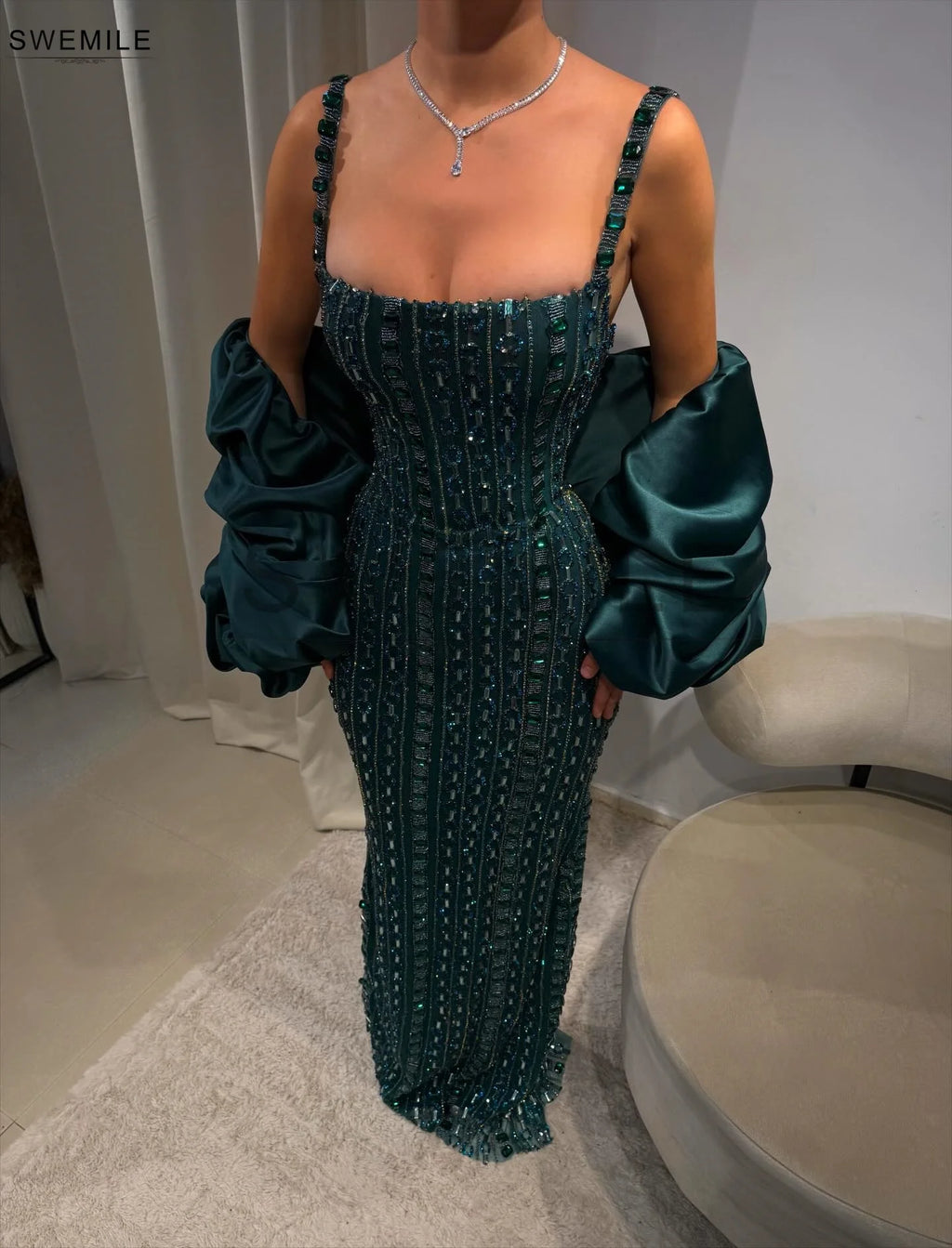 Emeraude Crystal Mermaid Gown