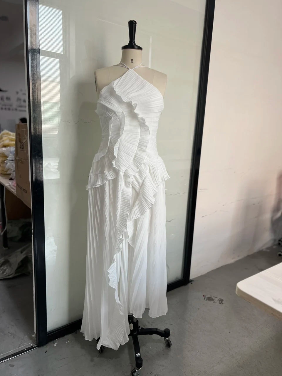 Lotus Halter Maxi Dress