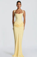 Blanche Pleated Strapless Gown