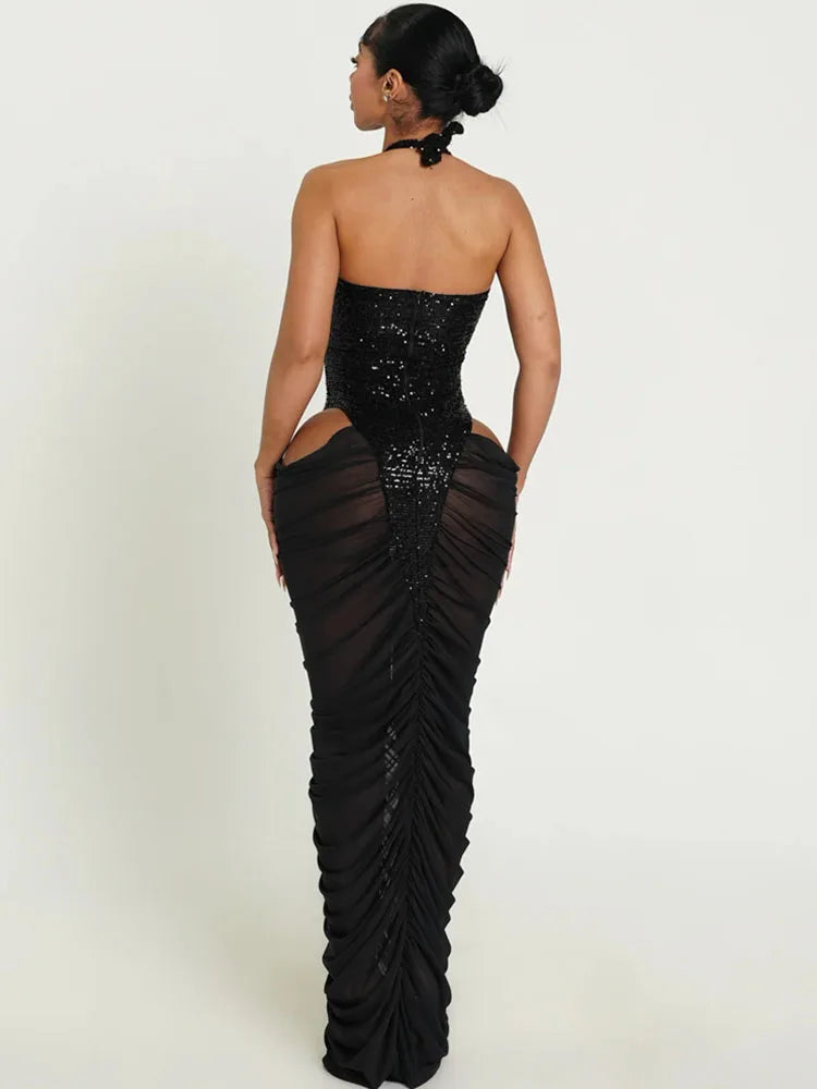 Glitter Sheer Mesh Bodycon