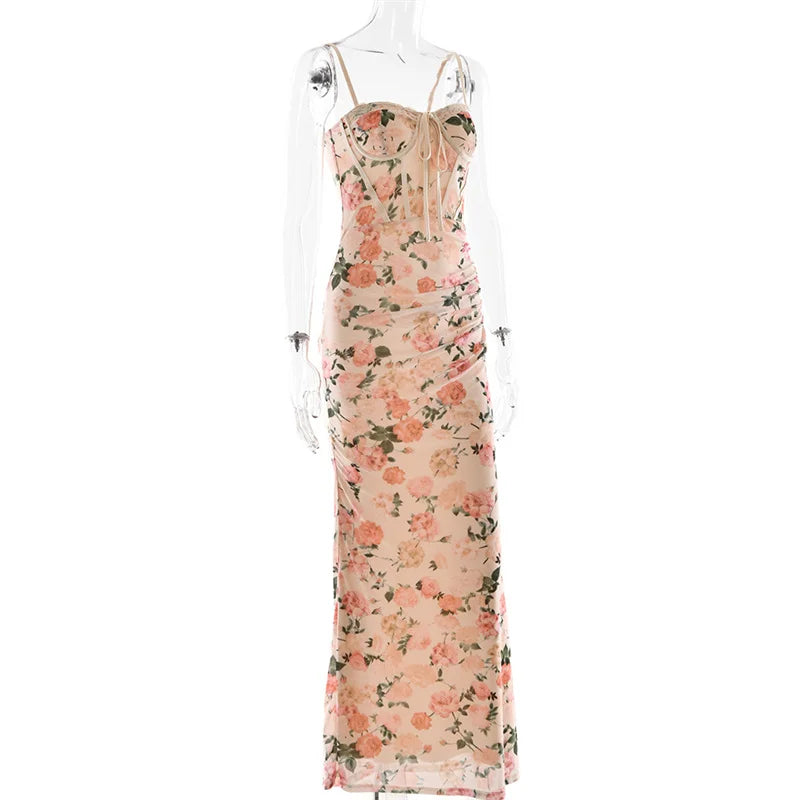 Flora Backless Floral Maxi