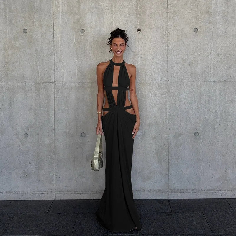 Nova Sparkling Halter Gown