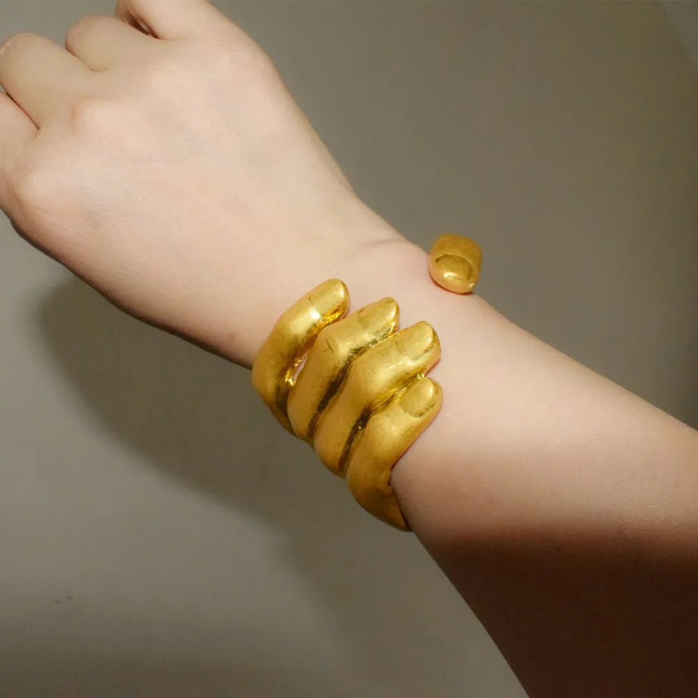 Aurel Gold Cuff Bracelet