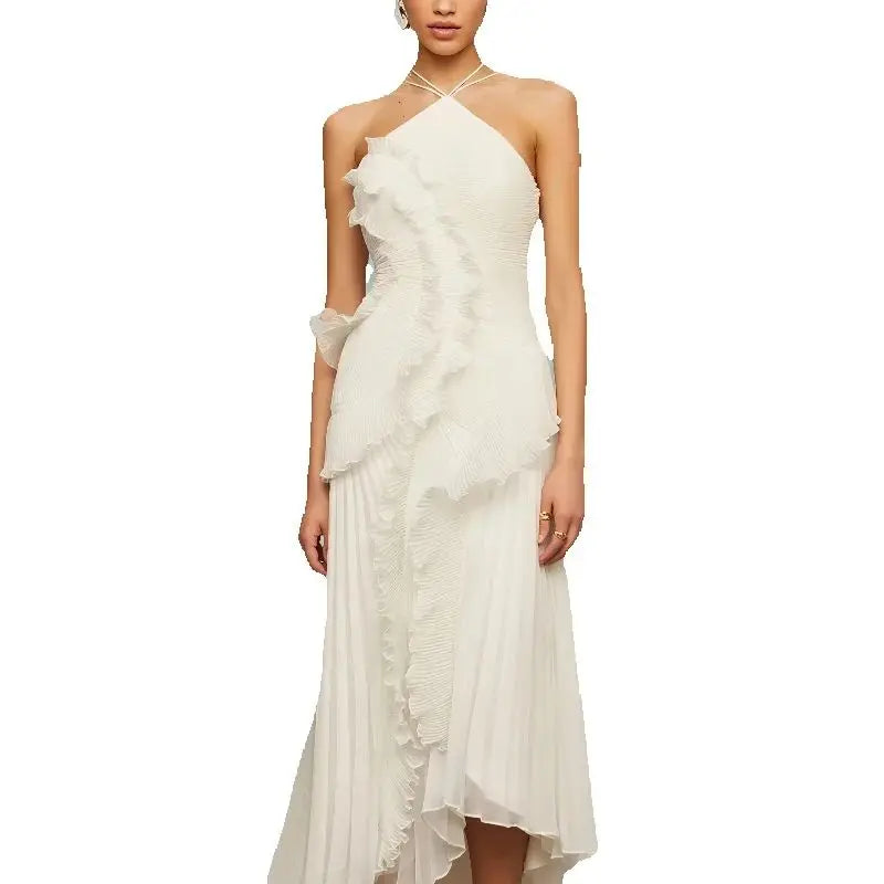 Lotus Halter Maxi Dress