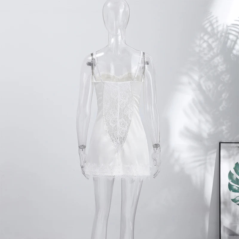 Blanc Lace Sling Mini