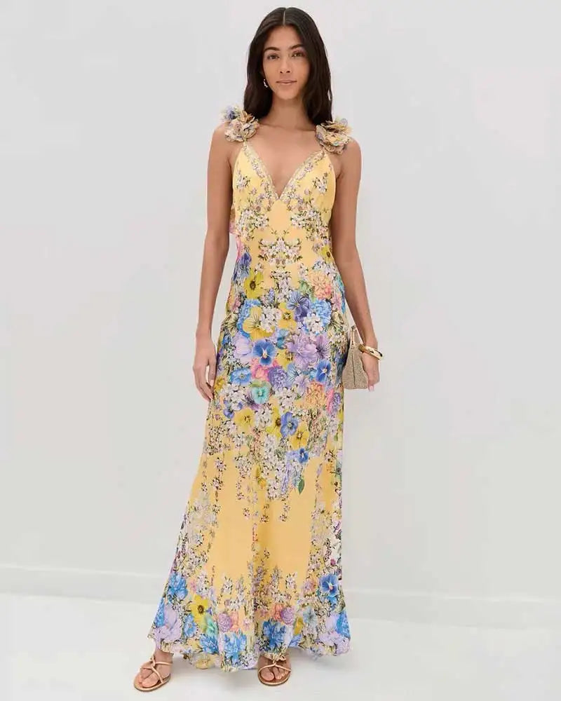 Fleur Sling Floral Maxi