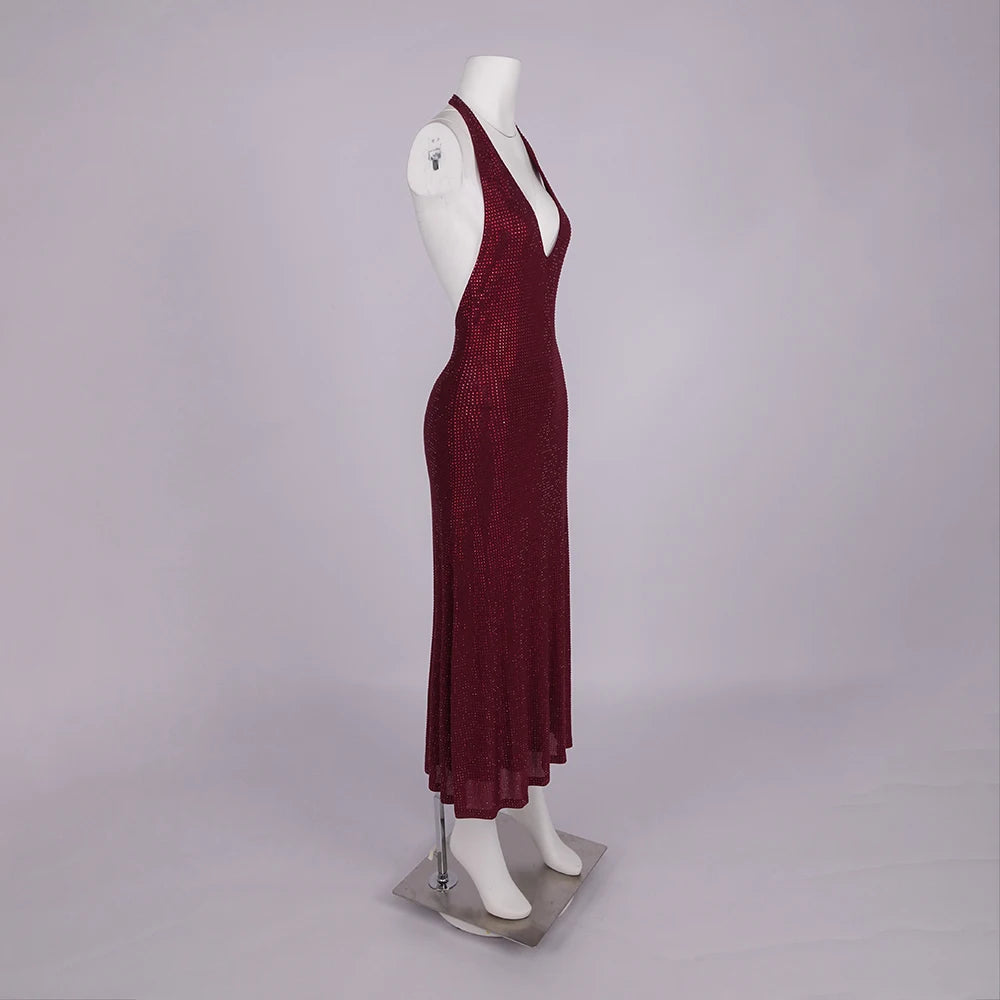 Vivace Sequin Halter Gown
