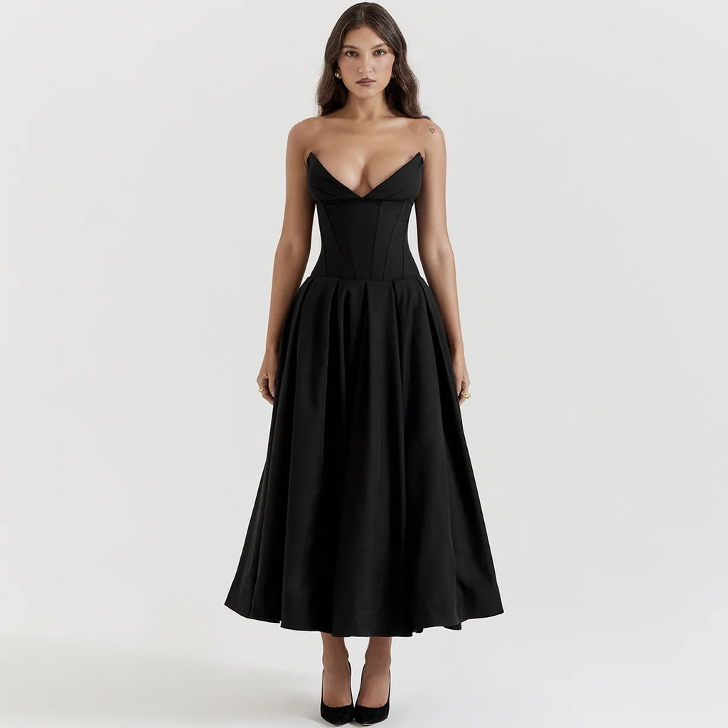 Solstice Strapless Flare Dress